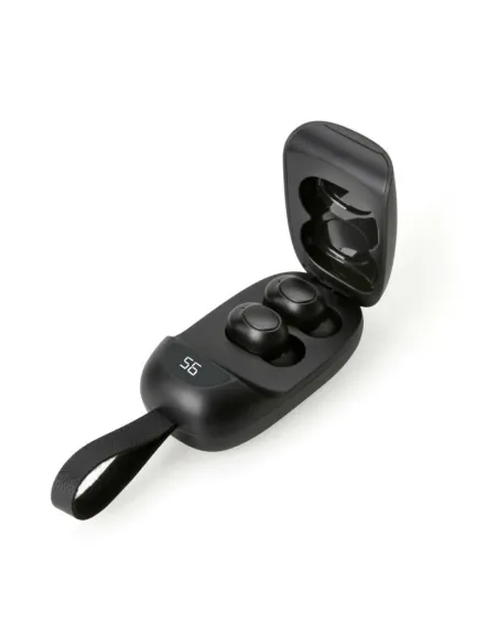 Auriculares Negros Estereo Bluetooth Con Estuche De Carga