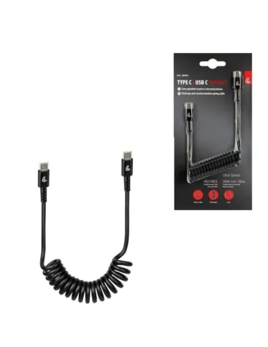 Cable En Espiral Usb Tipoc -Tipo C 100 Cm