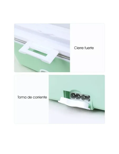 Fiambrera Electrica Faseba 12/24V Con Cubiertos (Colores Surtidos)