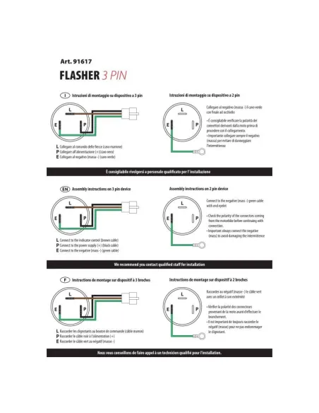 Intermitencia Electronica 12V 10A 3 Pin