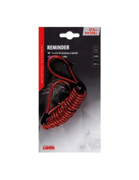 Cable De Seguridad En Espiral Rojo