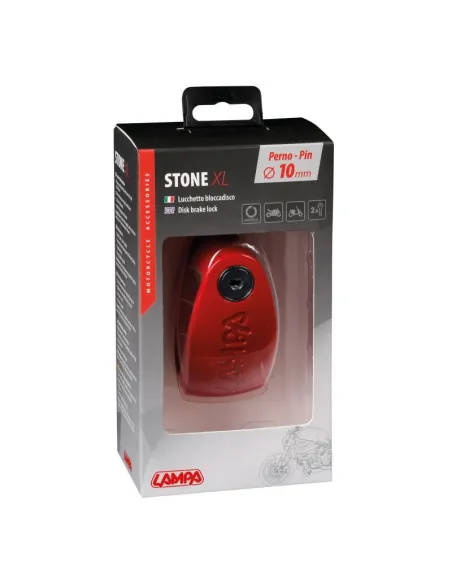 Seguro De Disco Para Moto Rojo 10 Mm