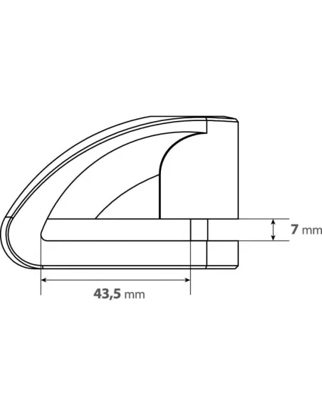 Seguro De Disco Para Moto Rojo 5 Mm