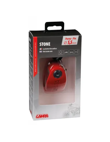 Seguro De Disco Para Moto Rojo 5 Mm