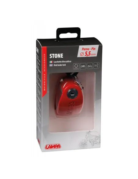 Seguro De Disco Para Moto Rojo 5 Mm