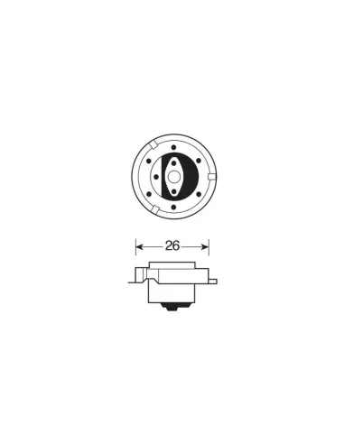 Lampara Halogena S3 12V 15W P26S