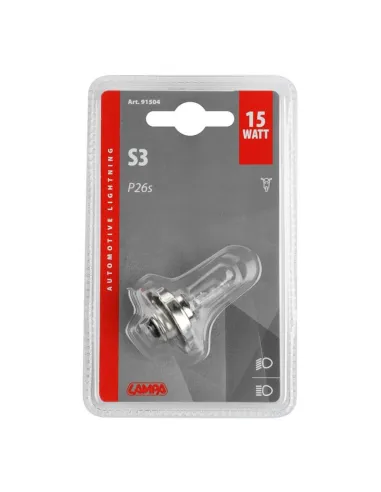 Lampara Halogena S3 12V 15W P26S
