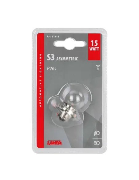 Lampara Asimetrica S3 12V P26S 15W