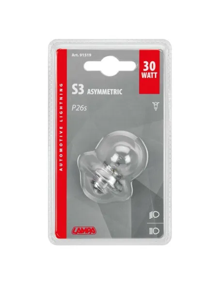 Lampara Asimetrica S3 12V P26S 30W