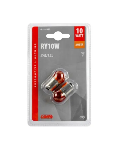 Lampara Esferica Ambar 12V 10W 2 Pcs