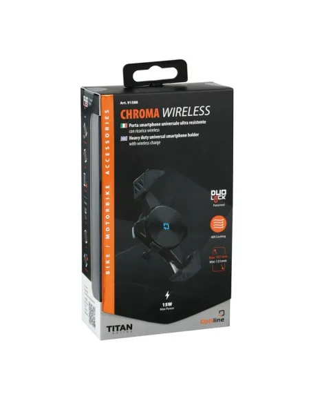 Soporte Opti-Line Universal Alta Resistencia Con Carga Inalambrica Aluminio Y Acero Inoxidable