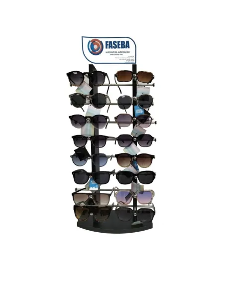 Gafa De Sol Unisex Montura De Plastico Color Negro (Expositor 16 Unidades)