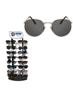 Gafa De Sol Unisex Montura De Metal Color Lente Gris Y...