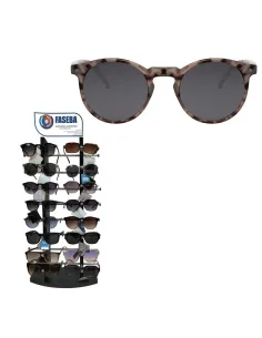 Gafa De Sol  Unisex Montura De Plastico Lente Negro Y...