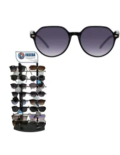 Gafa De Sol Redonda Unisex Montura De Plastico Color...