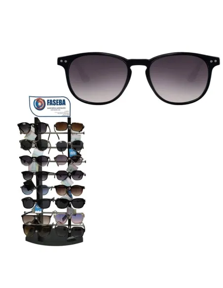 Gafa De Sol Hombre Montura De Plastico Color Negro(Expositor 16 Unidades)