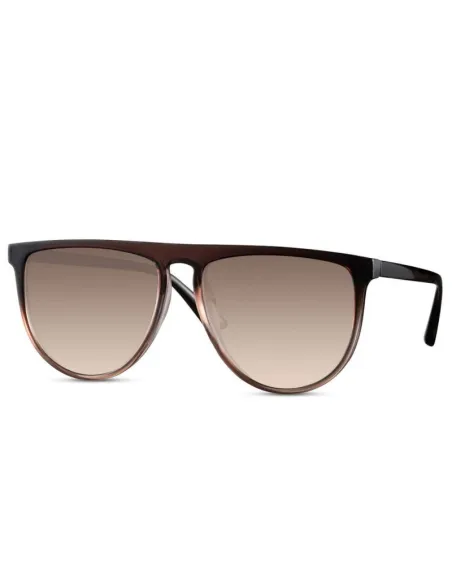 Gafa De Sol Unisex Montura De Plastico Color Cafe (Expositor 16 Unidades)