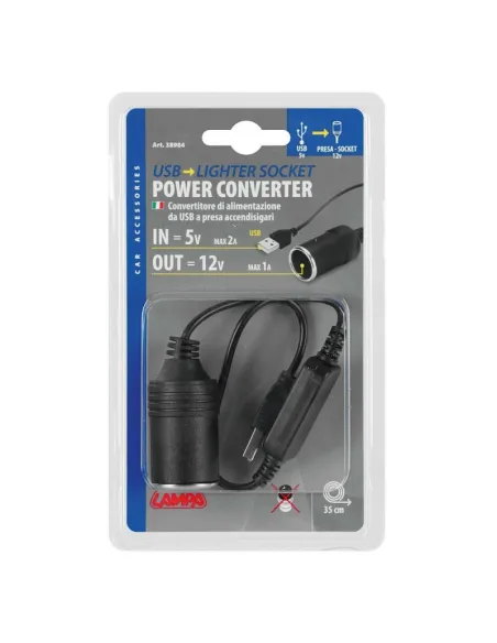 Transformador Puerto Usb -Toma 12V