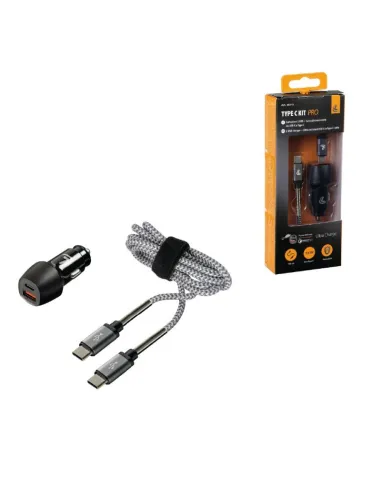 Cargador Doble Toma (Usb Y Tipo C) + Cable De Tipo C A Tipo C