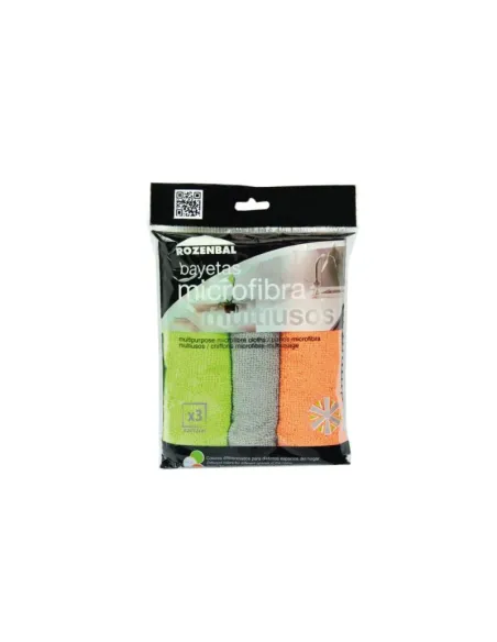 Bayeta Microfibra Multiusos 32X32  Cm (3 Unidades)