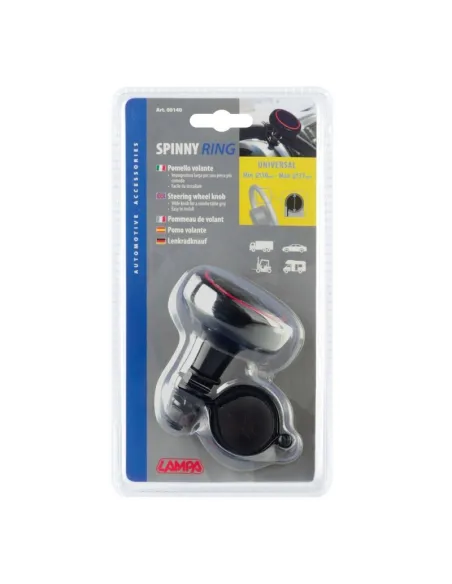 Bola De Volante Universal Negro/Rojo Min 30 Mm-Max 37Mm