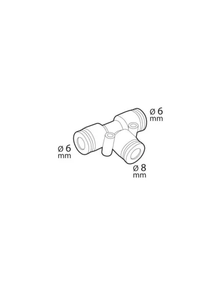 Conector De Aire T-7 (6-8 Mm)