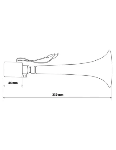 Bocina Electroneumatica 12/24V 8A Sonido Turco...