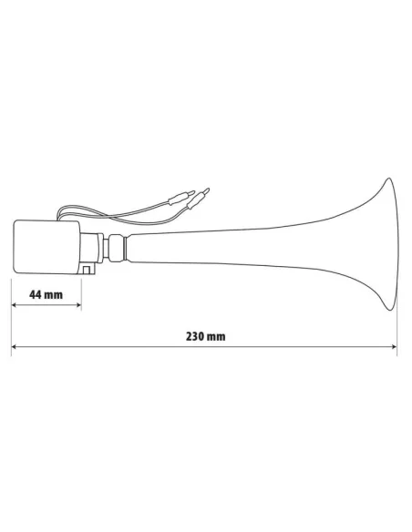 Bocina Electroneumatica 12/24V 8A Sonido Turco 110 Db