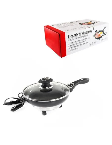 Sarten Electrica Con Tapa 12V 150W 20Cm X 4 Cm