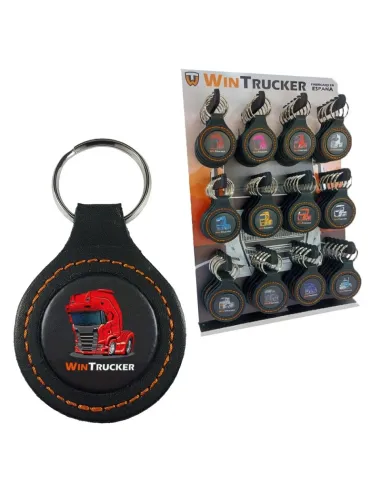 Llavero Piel Wintrucker Tipo Scania20 Rojo