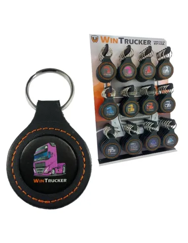 Llavero Piel  Wintrucker Tipo Volvo21 Violeta