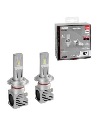 Lampara Halo Led Serie 9-32V Serie 8 Halo Killer (H7) - 25W - Px26D (2 Unidades)