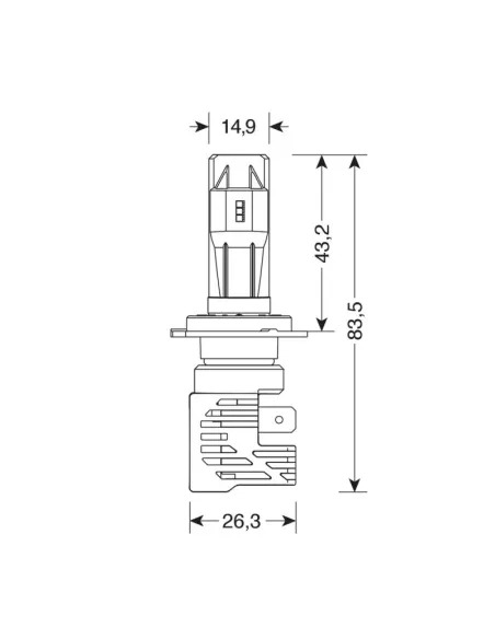 Lampara Halo Led Serie 9-32V Serie 8 Halo Killer (H7) - 25W - Px26D (2 Unidades)