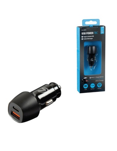 Cargador De Bateria Puerto Usb Y Puerto Tipo C - 18W - 12/24V