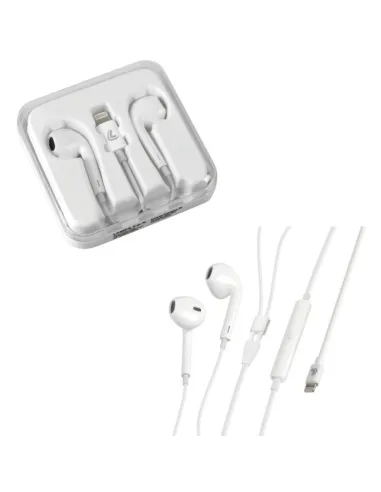 Auriculares Con Microfono Y Conexion Bluetooh Cable Apple 8 Pin Essential - 120 Cm - Blanco