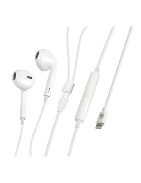 Auriculares Con Microfono Y Conexion Bluetooh Cable Apple 8 Pin Essential - 120 Cm - Blanco