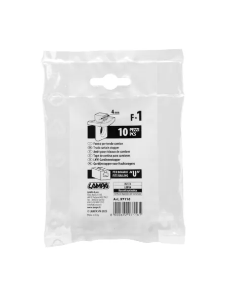 Tope De Cortina Para Camion Tipo U 4 Mm (10 Unidades)
