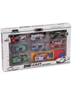 Coches De Metal Con Lanzadera 17X29X3 Cm