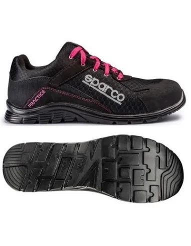 ZAPATILLAS SPARCO PRACTICE JODY TALLA 36 NEGRO/ROSA S1P SRC