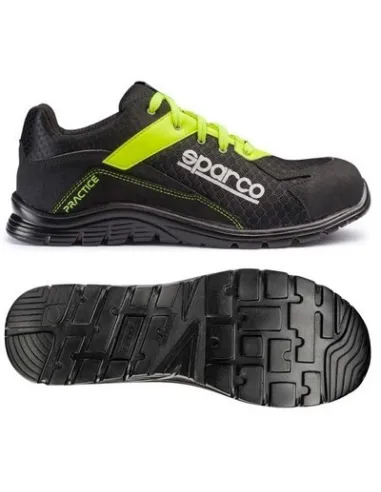 ZAPATILLAS SPARCO PRACTICE JOS TALLA 41 NEGRO/AMARILLO S1P SRC