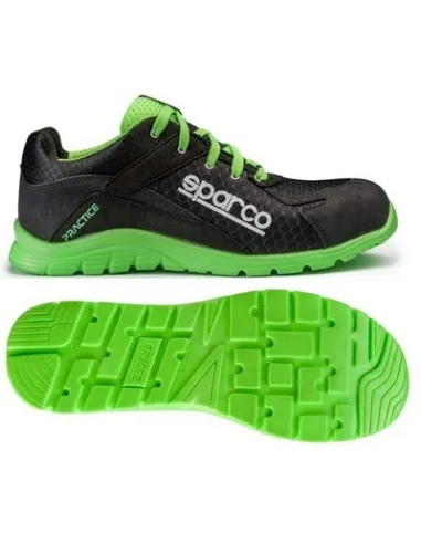 ZAPATILLAS SPARCO PRACTICE KEKE TALLA 41 NEGRO/VERDE S1P SRC