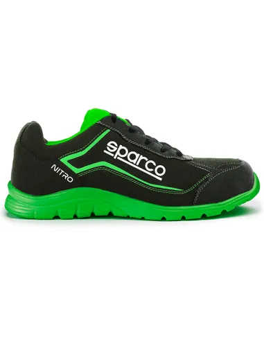 ZAPATILLAS SPARCO NITRO OTT TALLA 36 NEGRA/VERDE S3 SRC