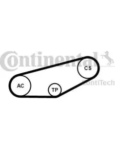 Juego de correas trapeciales poli V