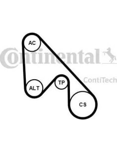 Juego de correas trapeciales poli V