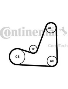 Juego de correas trapeciales poli V