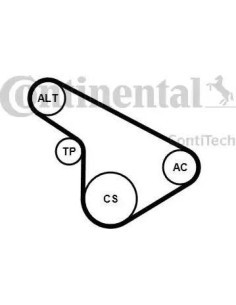 Juego de correas trapeciales poli V