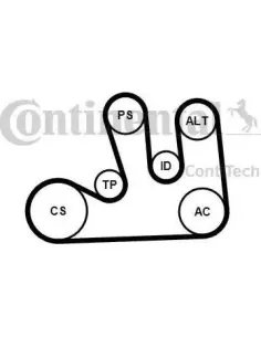 Juego de correas trapeciales poli V