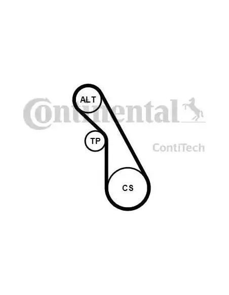Correa auxiliar Poly-V Continental 5PK940K1 5 canales 940 mm