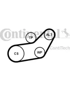 Juego de correas trapeciales poli V