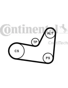 Juego de correas trapeciales poli V
